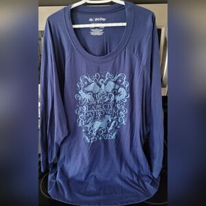 Expecto Patronum Navy Blue Women's Top